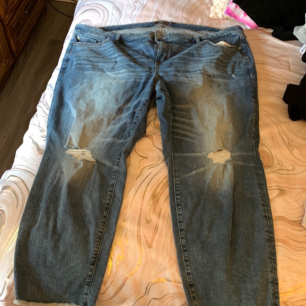 Torrid Distressed Crop Boyfriend